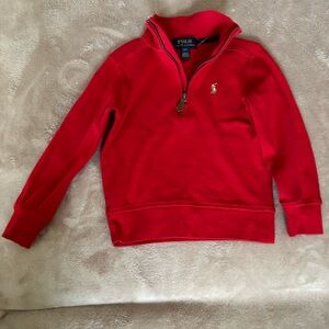 Polo Ralph Lauren toddler boys red quarter zip pullover. Size 2T